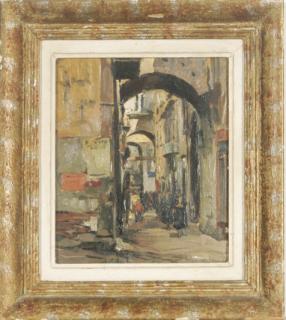 Michele De Simone - Street scene in Naples