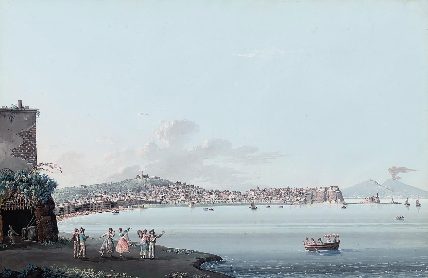 Michele De Vito - The Bay of Naples, Vesuvius beyond