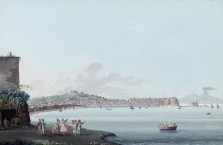 Michele De Vito - The Bay of Naples, Vesuvius beyond