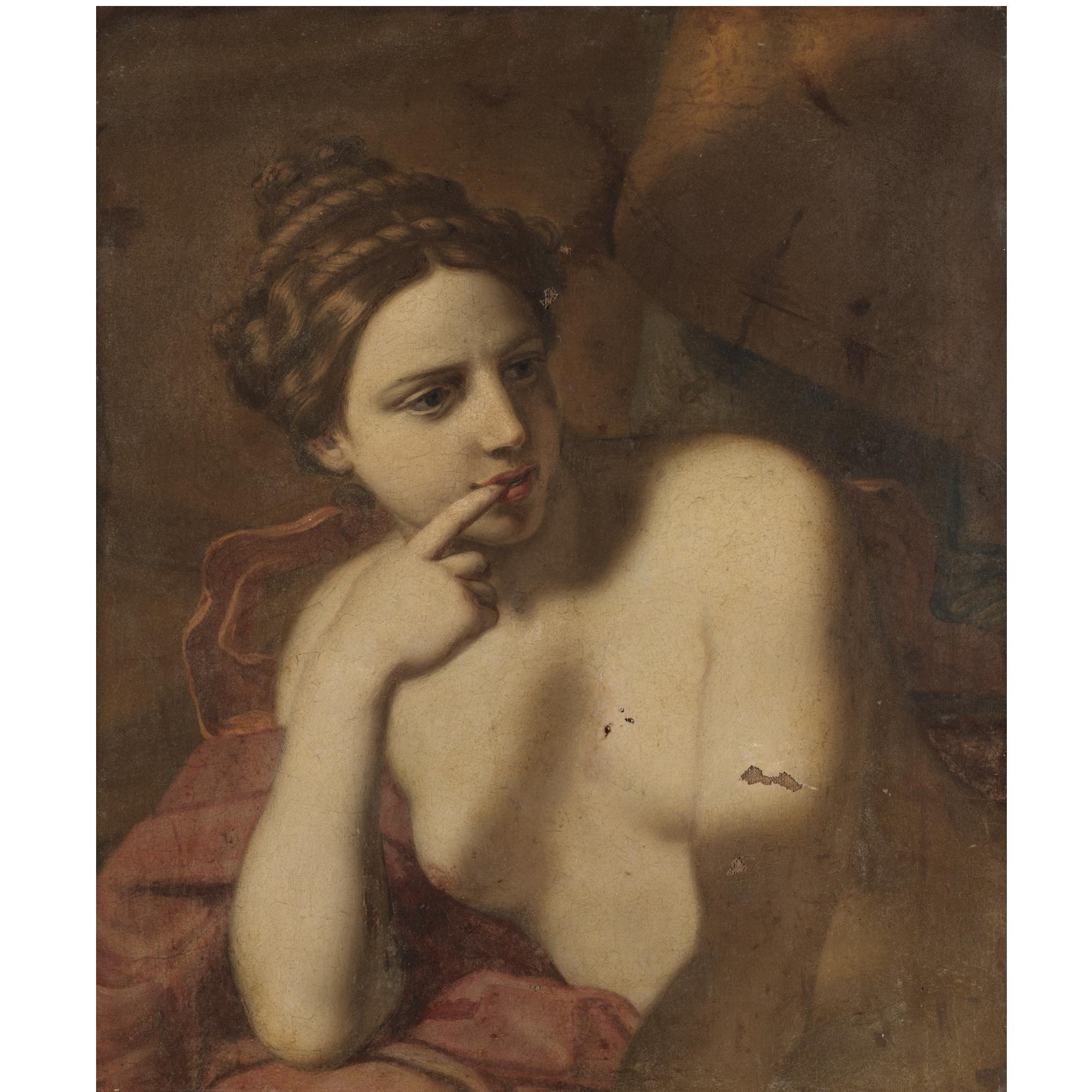 Michele Desubleo - A Half-Length Female Figure, Possibly Venus