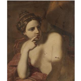 Michele Desubleo - A Half-Length Female Figure, Possibly Venus