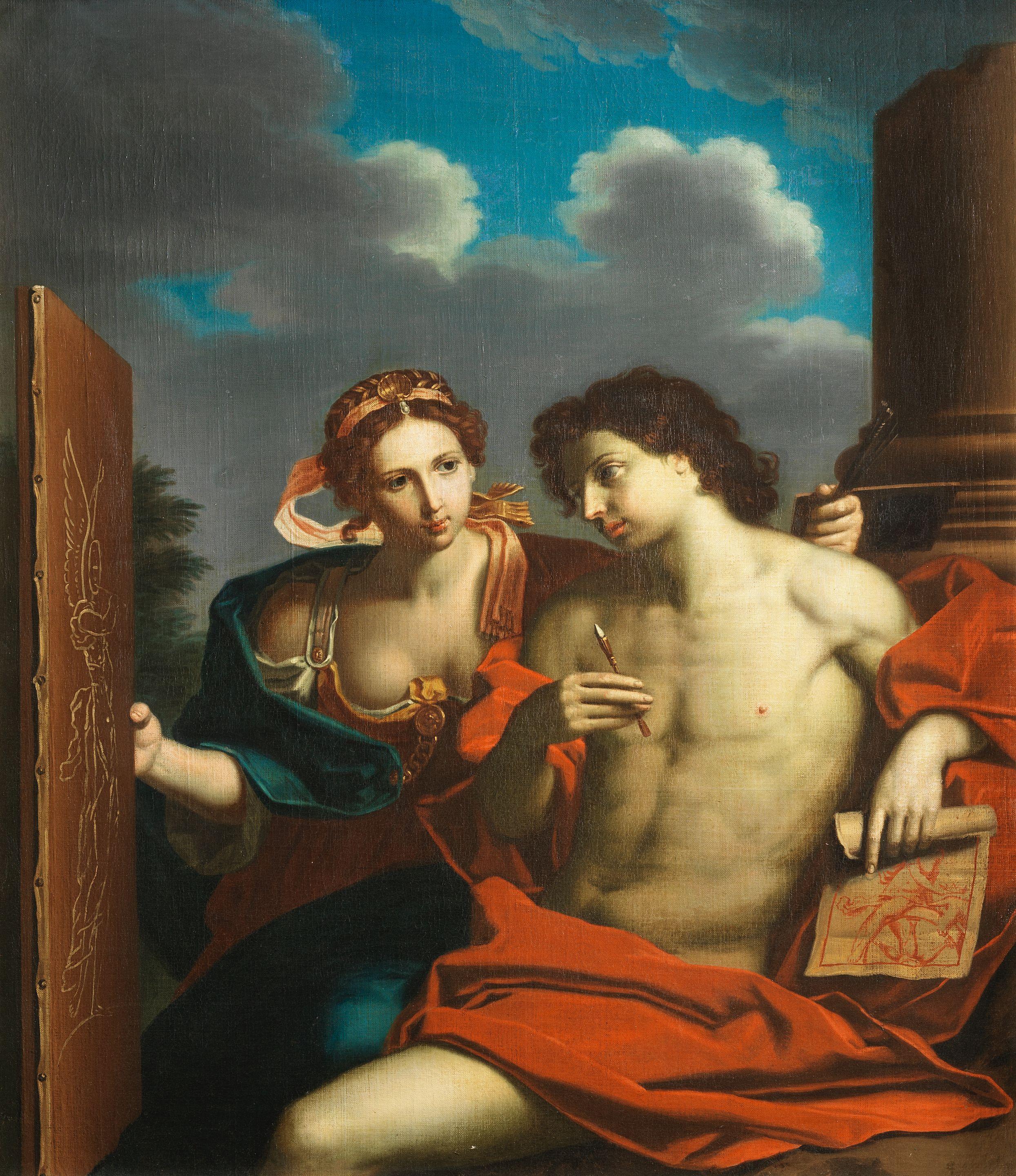 Michele Desubleo - An Allegory Of Painting And Drawing