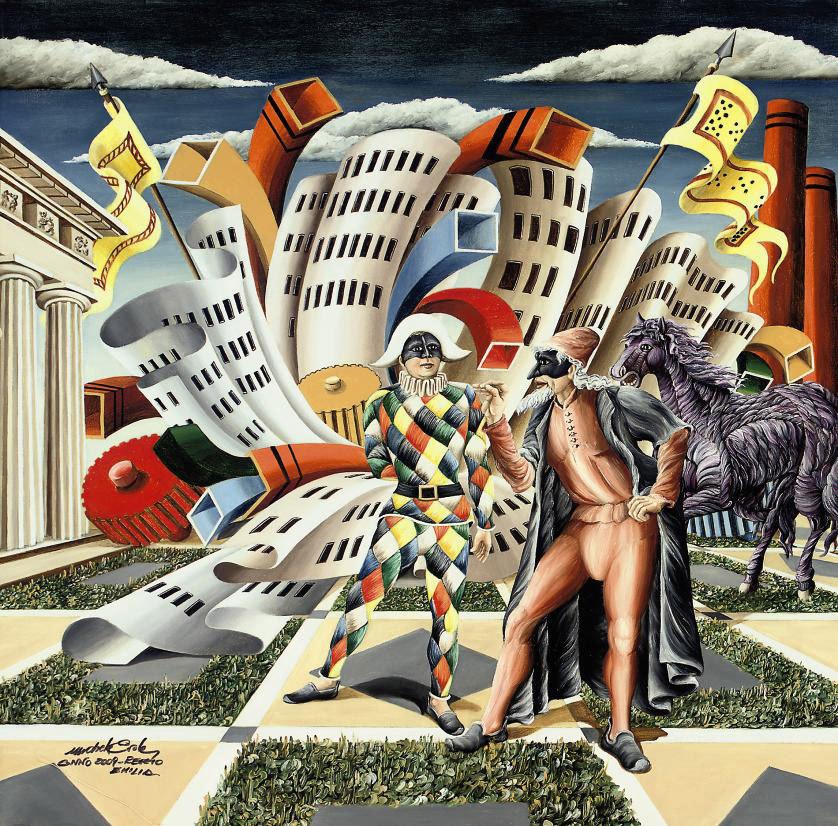 Michele Evola - Harlequin and pantaloon