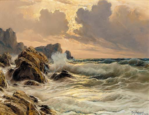 Michele Federico - A rough sea off the coast of Capri