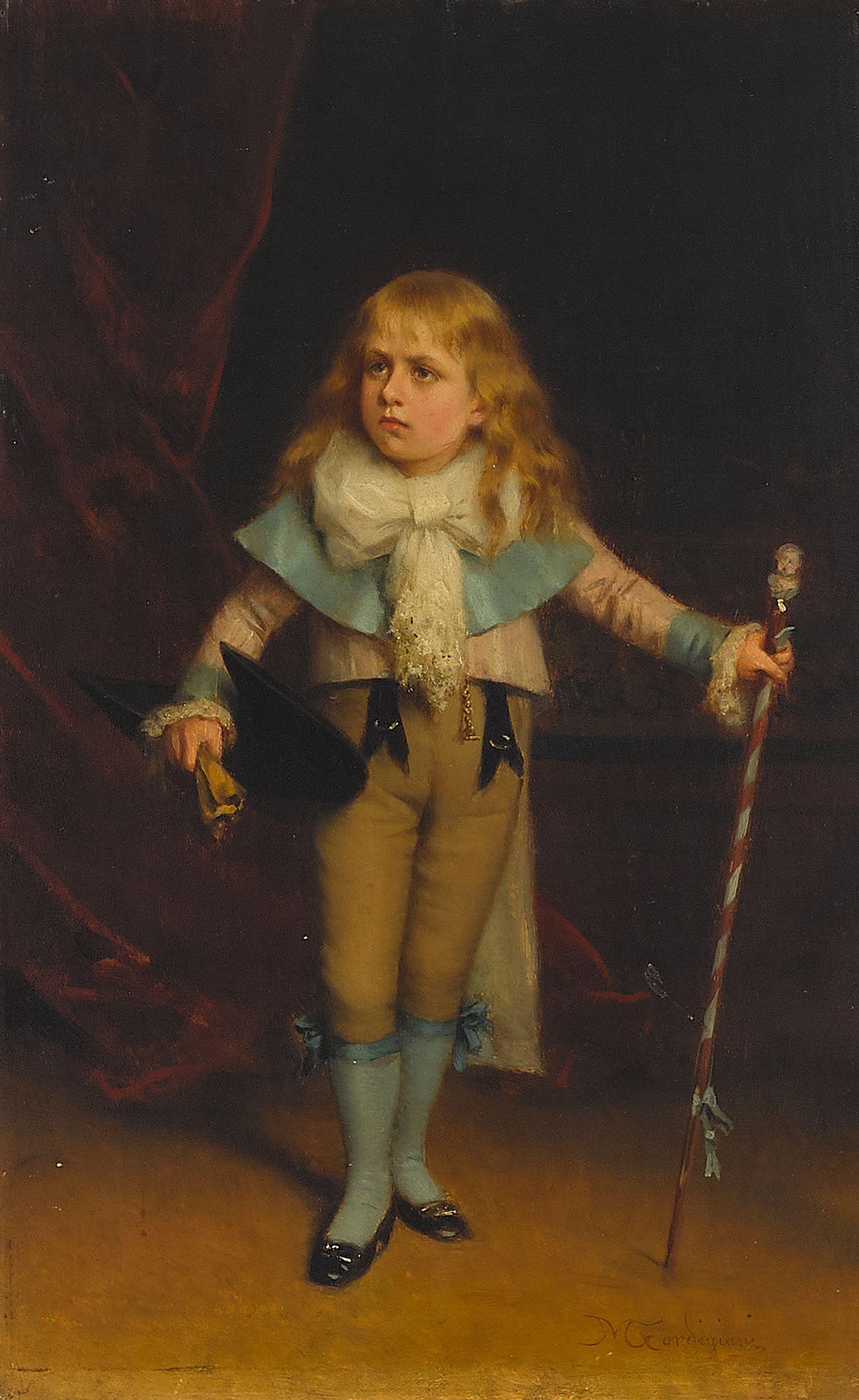 Michele Gordigiani - A portrait of a young noble