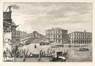 Michele Marieschi - Il Ponte di Rialto con il Palazzo dei Camerlenghi
