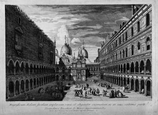Michele Marieschi - Innenhof des Dogenpalastes.