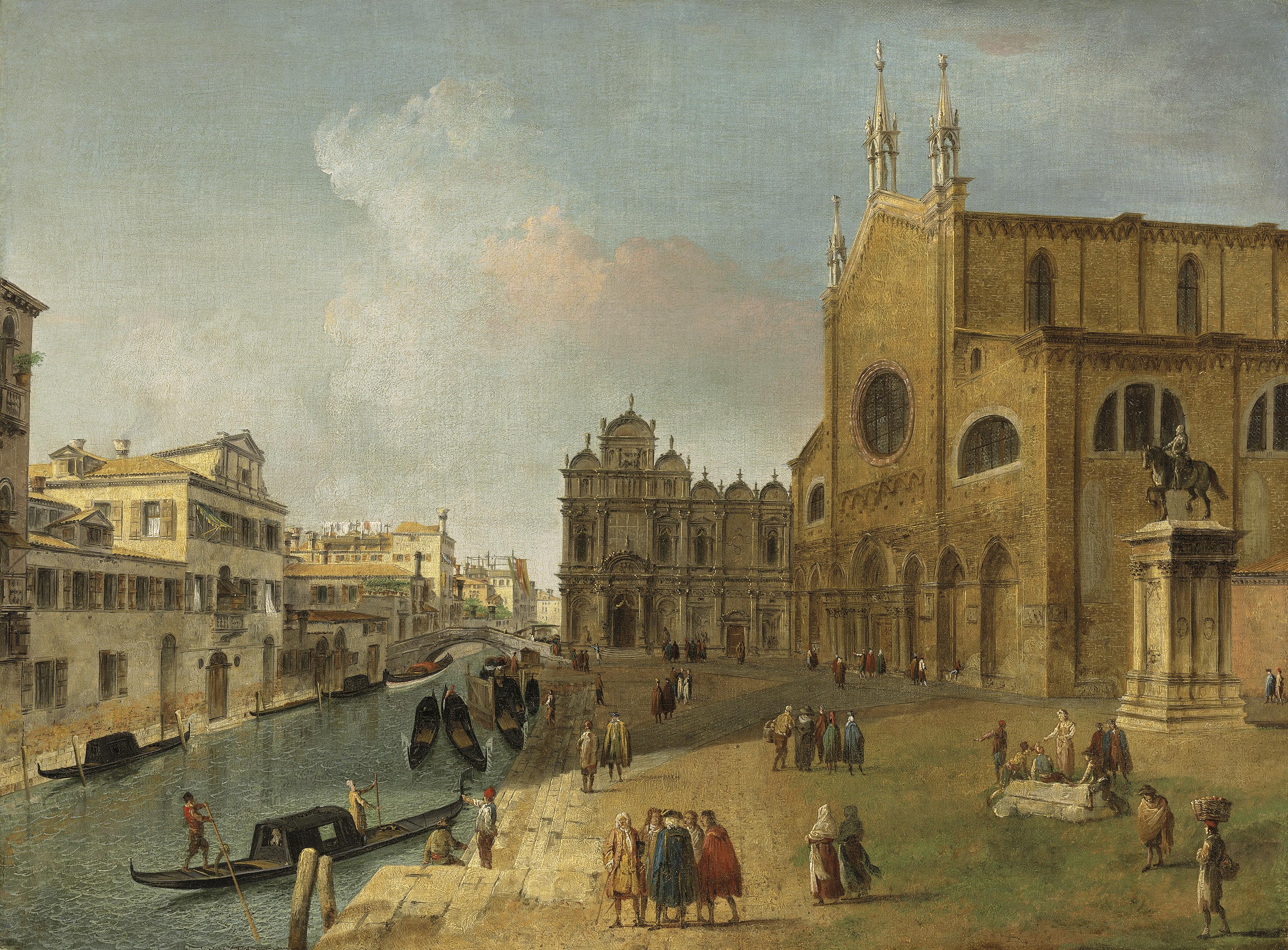 Michele Marieschi - The Campo di Santi Giovanni e Paolo and the Scuola di San Marco, Venice