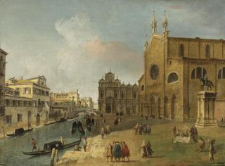 Michele Marieschi - The Campo di Santi Giovanni e Paolo and the Scuola di San Marco, Venice
