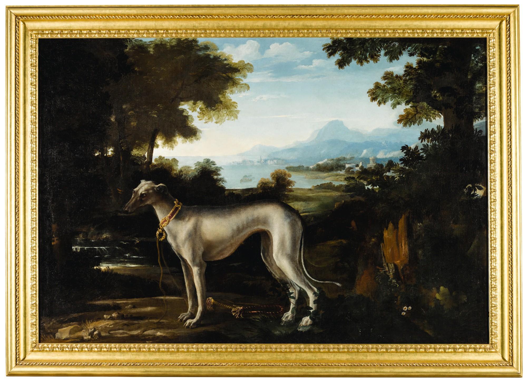 Michele Pace - Portrait Of A Blue Greyhound Belonging To The Chig