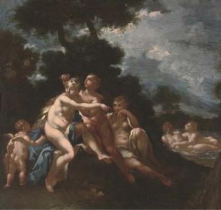 Michele Rocca - Diana And Her Nymphs With Cupid