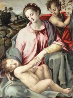 Michele Tosini - The Madonna and Child with the Infant Saint John the Baptist