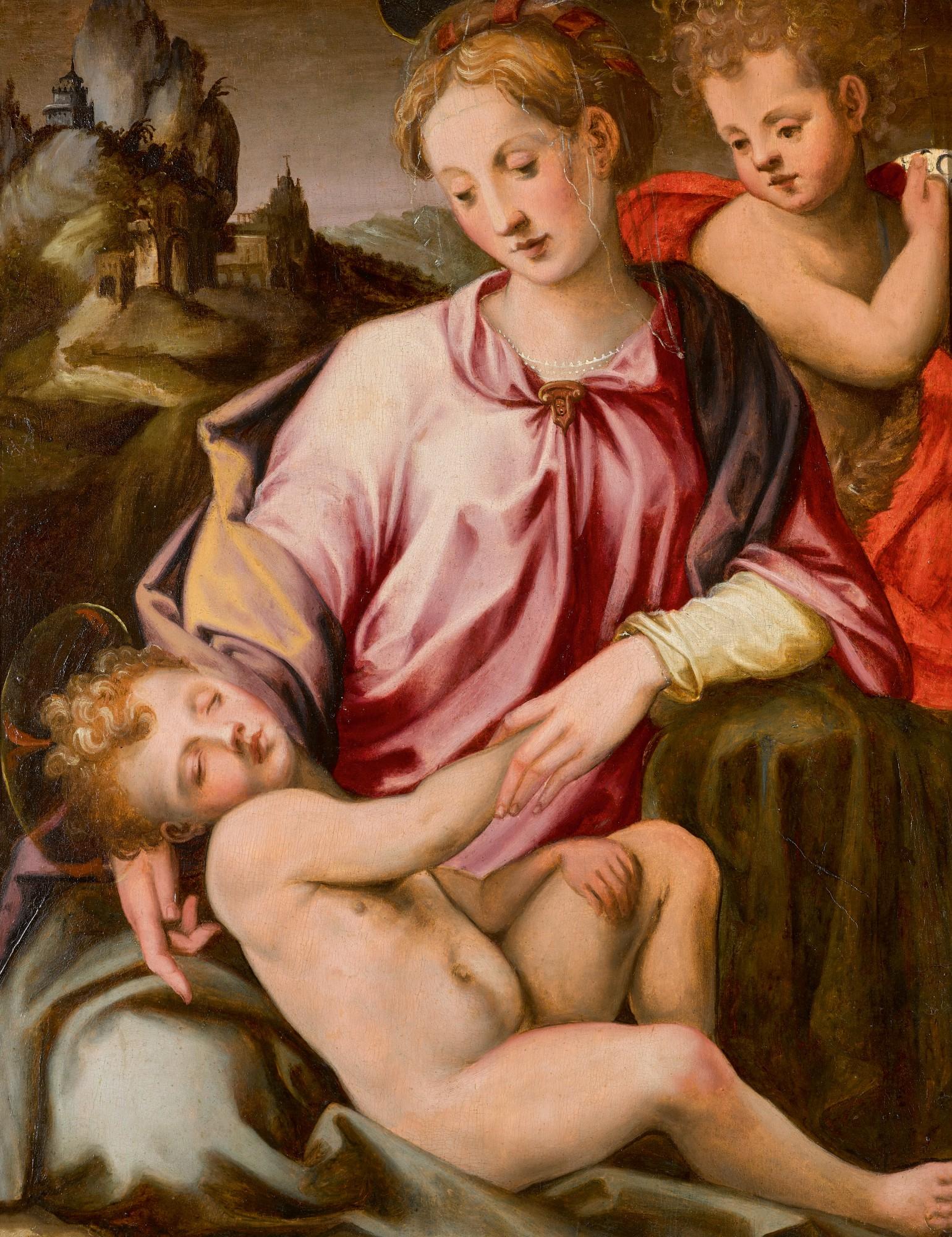 Michele Tosini - The Virgin And Child With The Young Saint John The Baptist