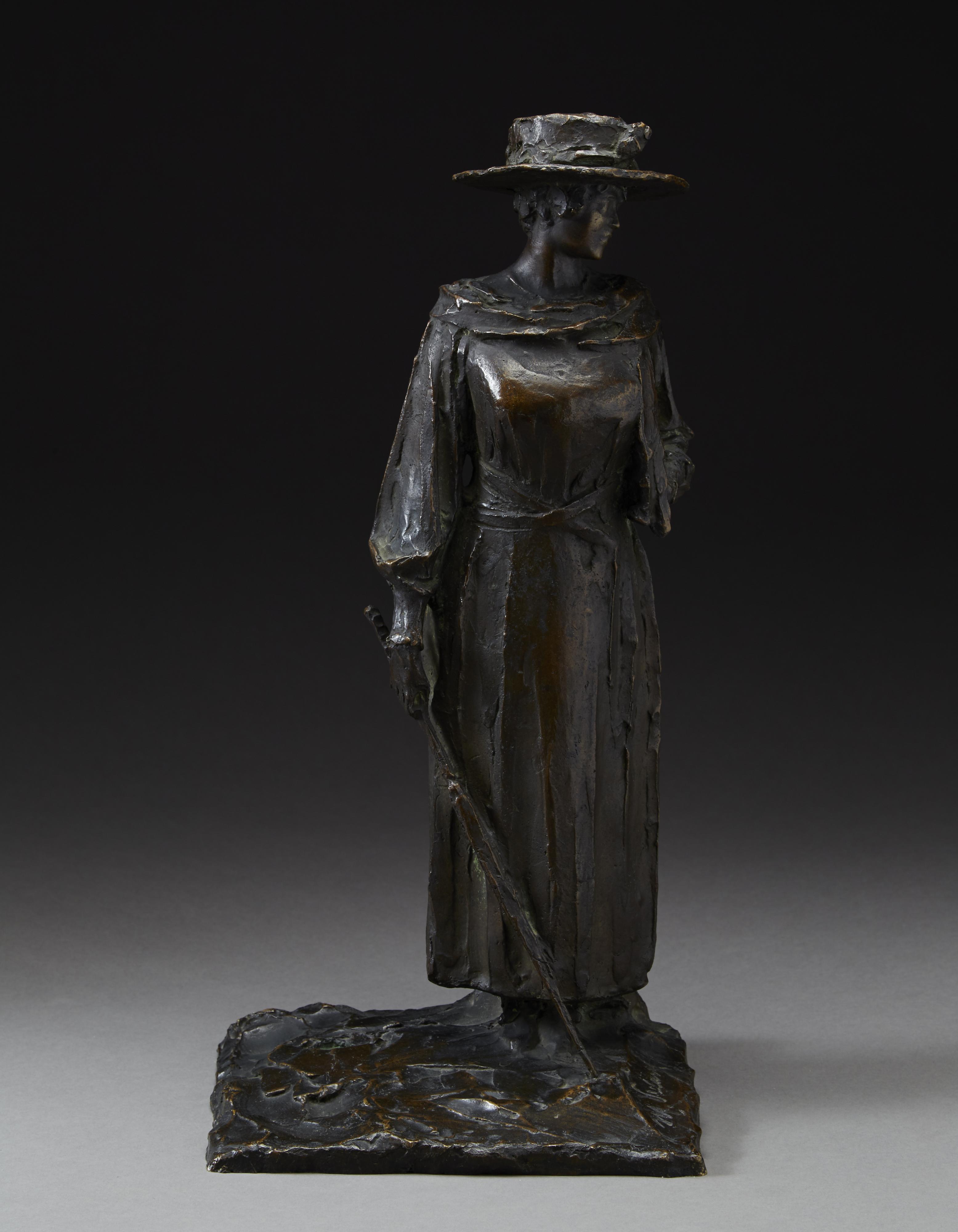 Michele Vedani - Figura di donna con cappello e ombrello