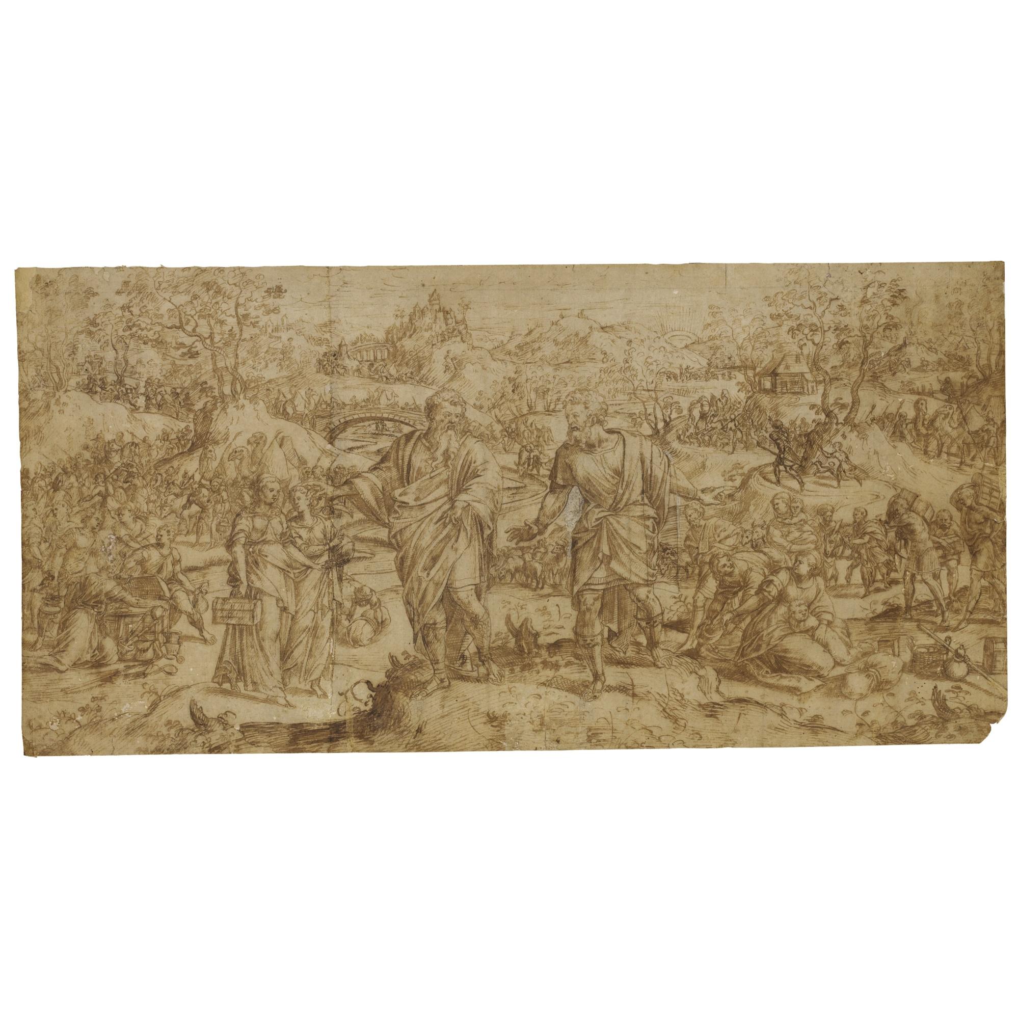 Michiel Coxie The Elder - Abraham And Lot Dividing The Lands (Genesis 13:8-12)