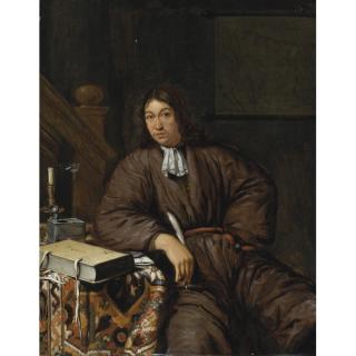Michiel Van Musscher - A Gentleman At His Desk