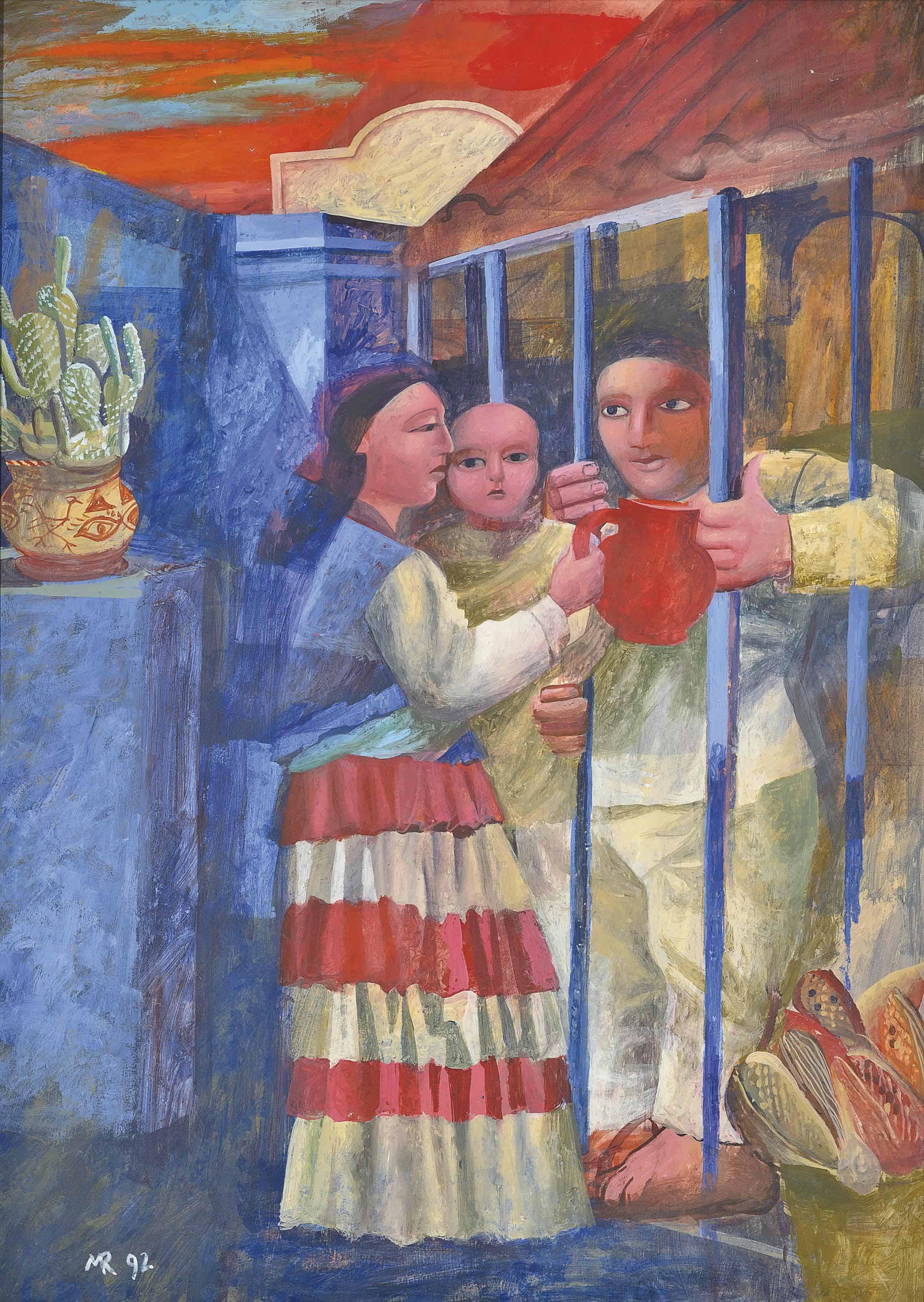 Mick Rooney, R.A. - Behind Bars With Cactus