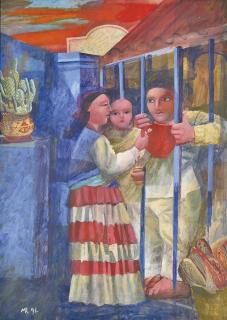 Mick Rooney, R.A. - Behind Bars With Cactus