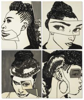 Mickalene Thomas - Hair Portrait #16