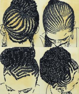 Mickalene Thomas - Hair Portrait #9