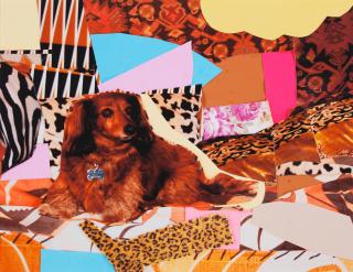 Mickalene Thomas - Portrait de Priscilla Petit Chien