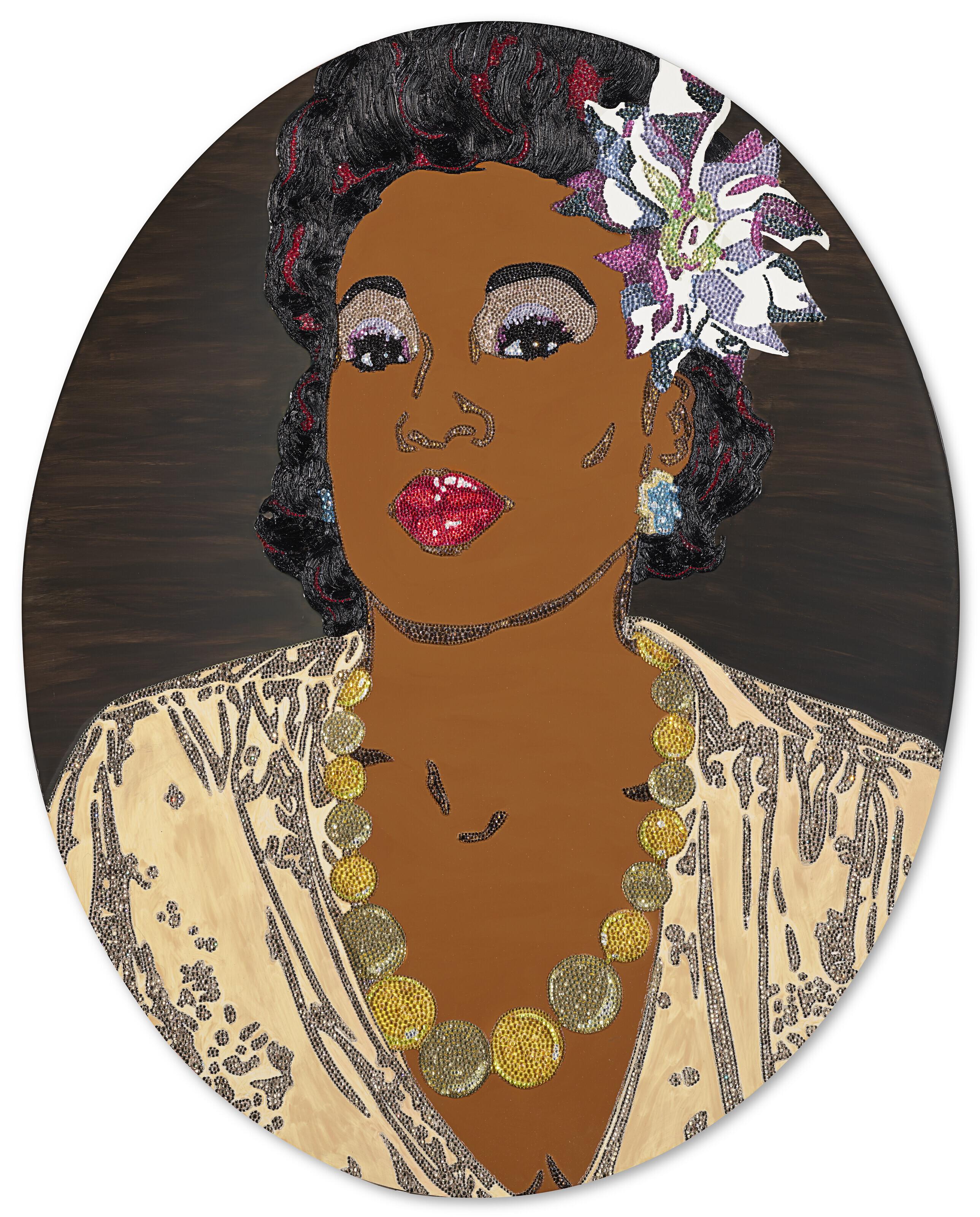 Mickalene Thomas - Portrait of Qusuquzah #6