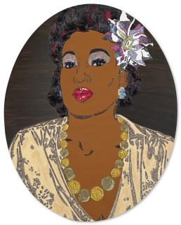 Mickalene Thomas - Portrait of Qusuquzah #6
