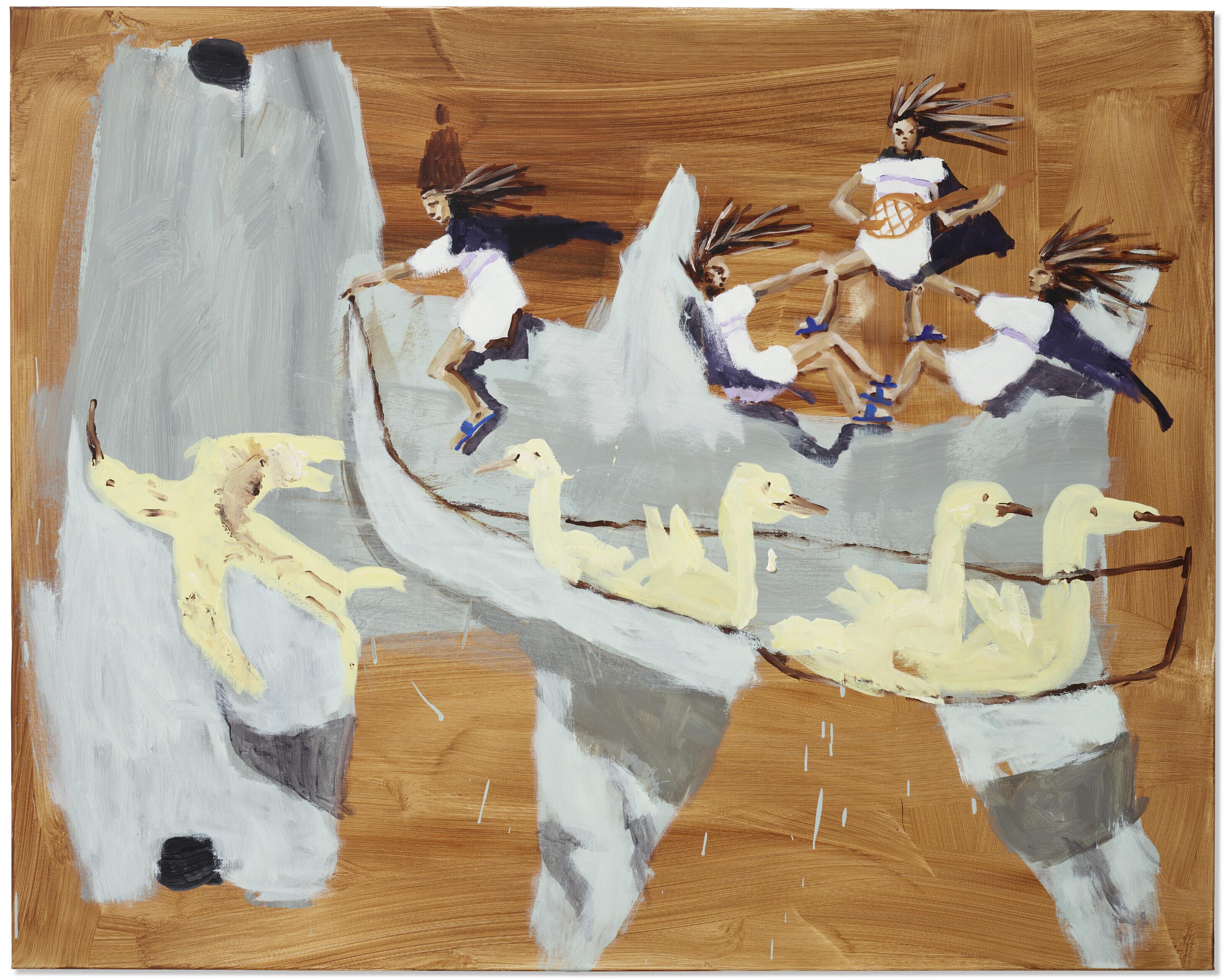 Mie Olise Kjærgaard - On a hammerhead doing akroyoga with some birds