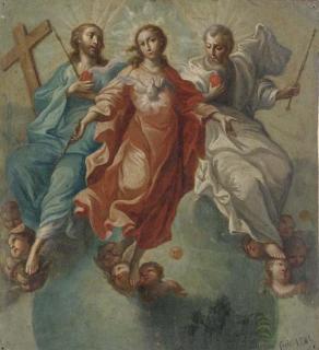Miguel Cabrera - La Santísima Trinidad con la Virgen