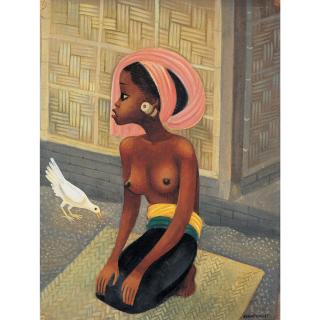 Miguel Covarrubias - Balinese Girl And Hen