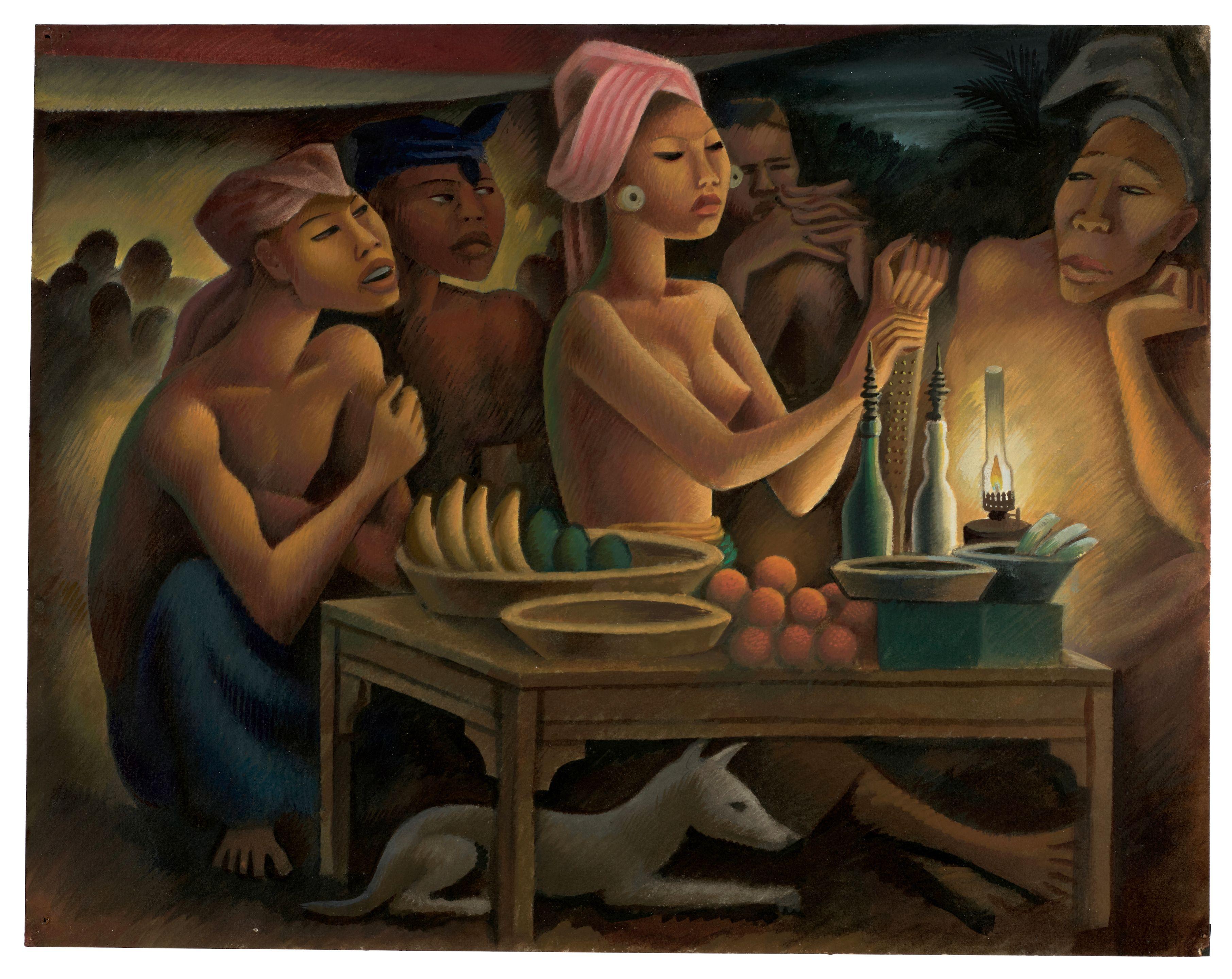 Miguel Covarrubias - Food Stand in Bali