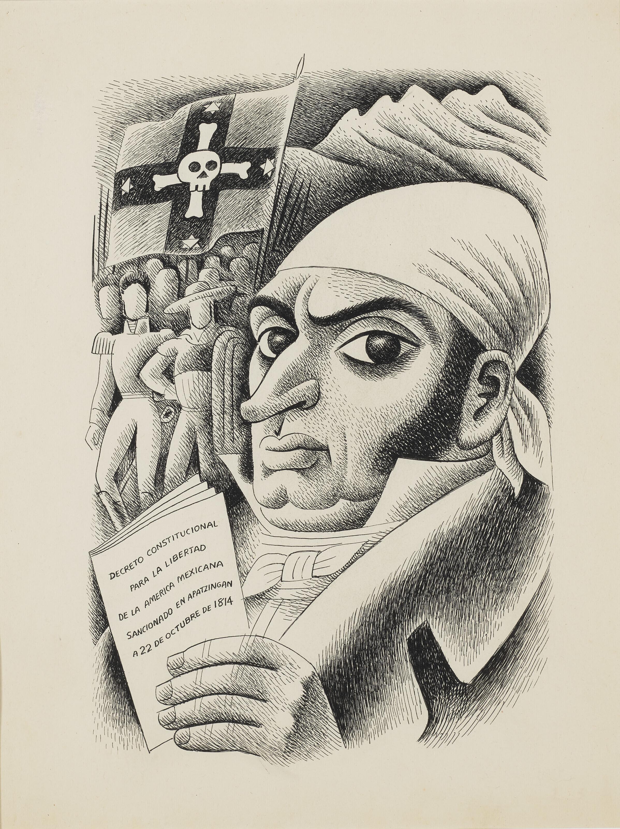 Miguel Covarrubias - José María Morelos y Pavón con sus generales