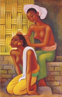 Miguel Covarrubias - Two Balinese girls