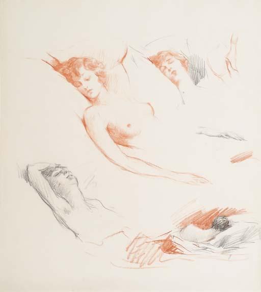 Mihaly Munkacsy - Etudes de Femme Endormie