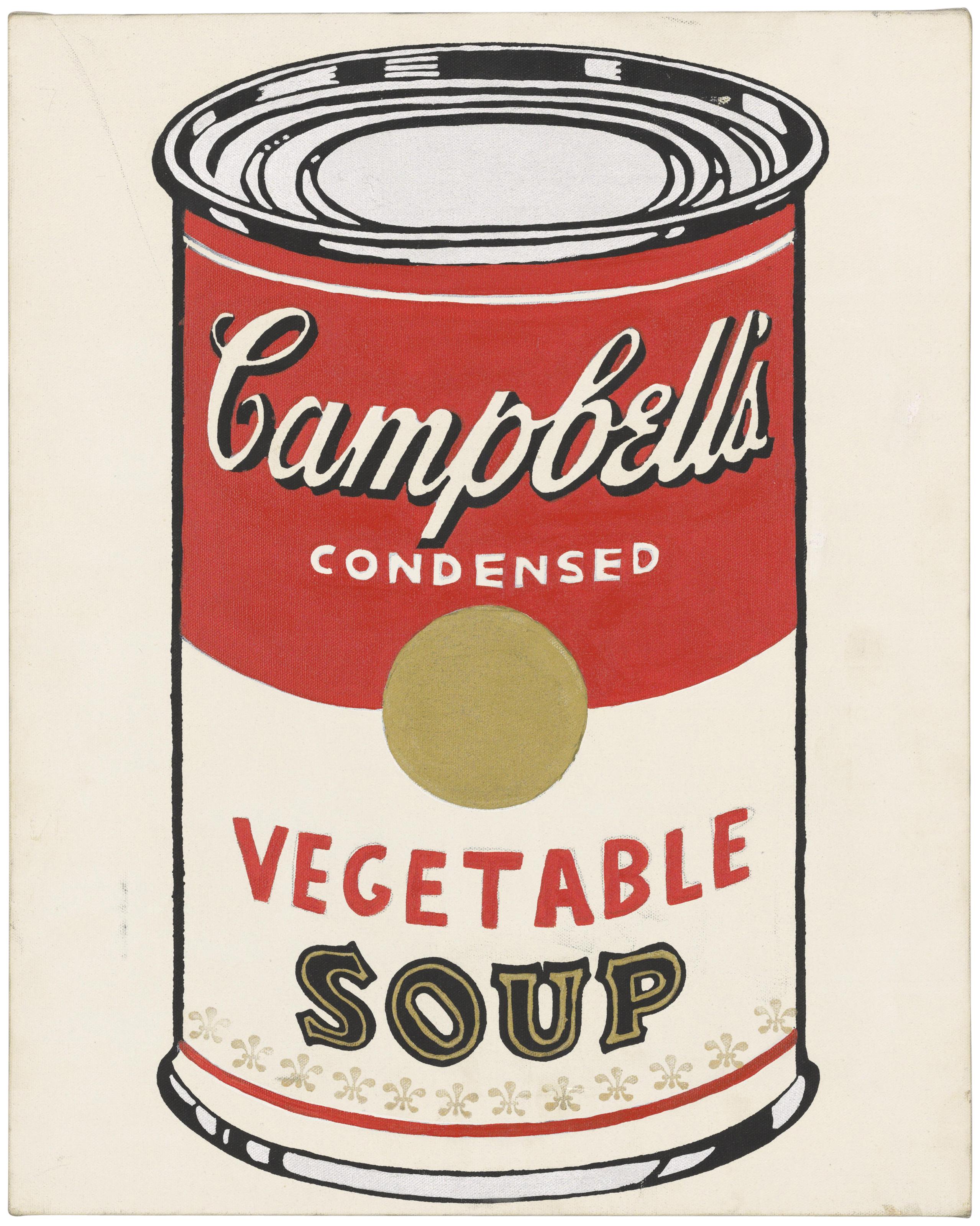 Mike Bidlo - Not Warhol (Campbell\'s Soup Can, Vegetable Soup, 1962)
