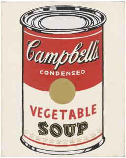 Mike Bidlo - Not Warhol (Campbell\'s Soup Can, Vegetable Soup, 1962)