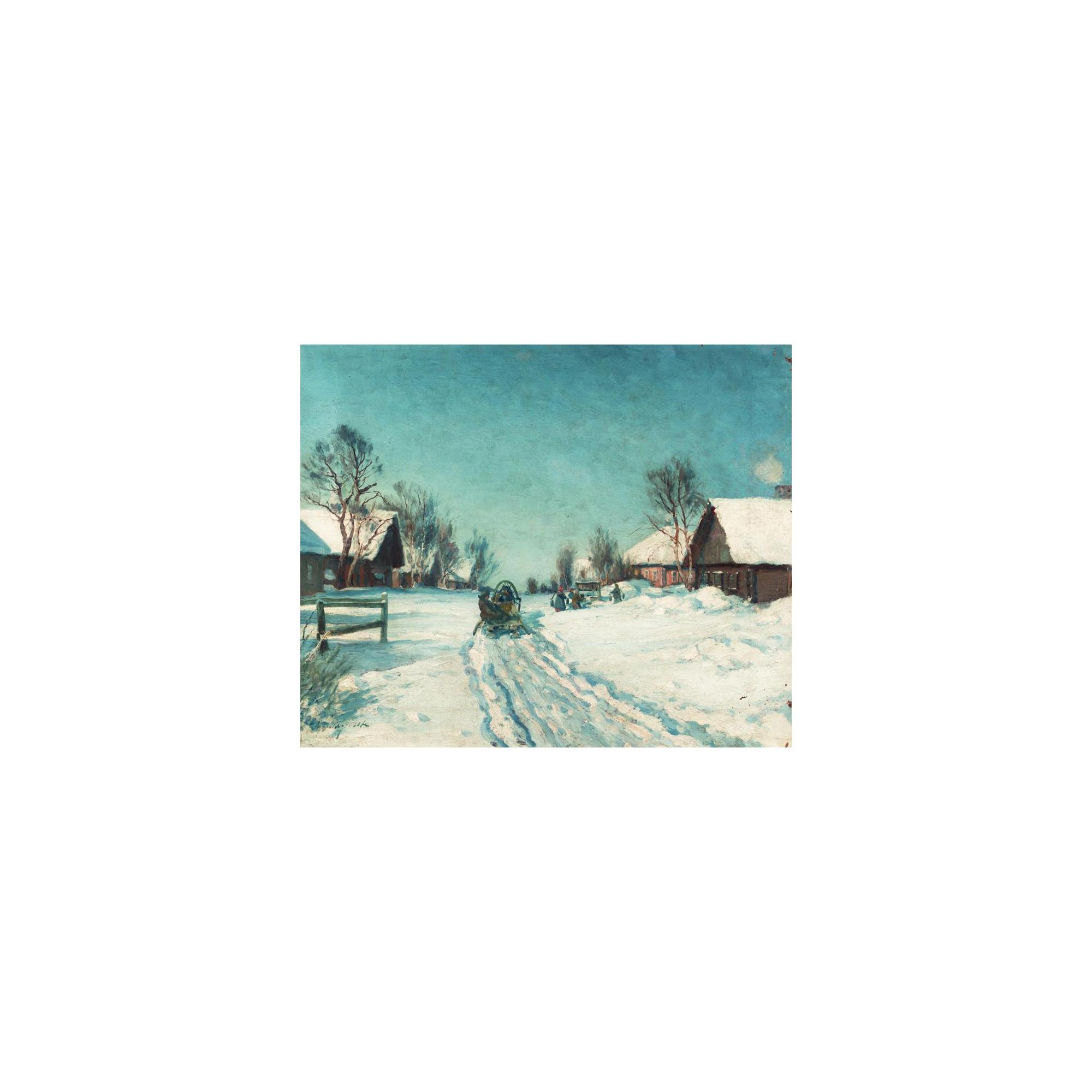 Mikhai Abramovich Balunin - Village In Winter