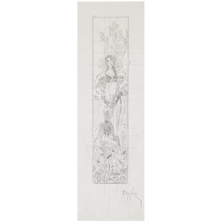 Mikhail Alexandrovich Vrubel - Margarita, Study For The Decorative Panel In The Palace Of Alexei Vikulovich Morozov