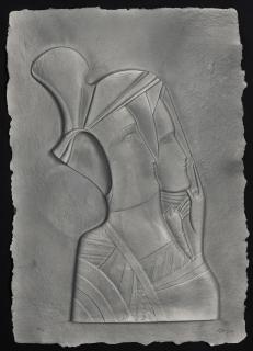 Mikhail Chemiakin - A pair of paper cast reliefs \'Rebecca\' and \'Masks\'