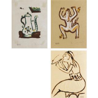 Mikhail Fedorovich Larionov - A Folio Of 15  Pochoir Prints From Voyage En Turquie