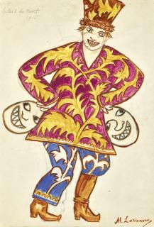Mikhail Fedorovich Larionov - Costume Design For The Jester In Soleil De Nuit