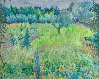 Mikhail Fedorovich Larionov - Landscape (The Orchard)