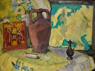 Mikhail Fedorovich Larionov - Still Life With Jug And Icon