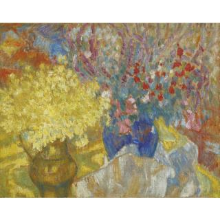 Mikhail Fedorovich Larionov - Two Pitchers Of Flowers