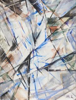 Mikhail Fedorovich Larionov - Untitled (Rayist Composition) 9 3/8 x 7 in. (23.8 x 17.8 cm) unframed