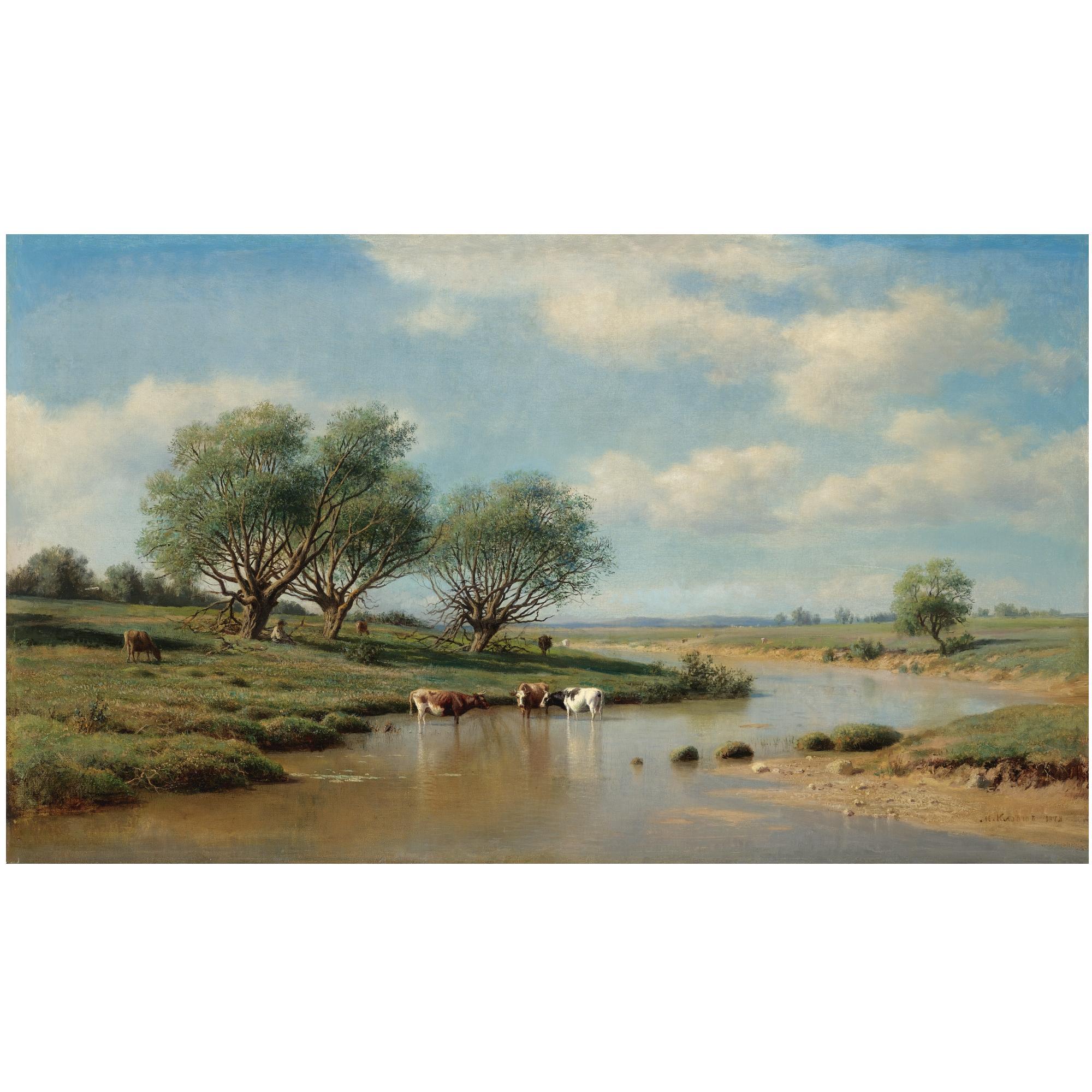 Mikhail Konstantinovich Klodt - Cattle Watering