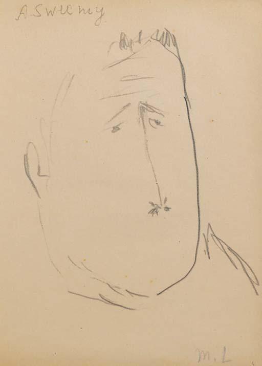 Mikhail Larionov - Portrait of Guillaume Apollinaire