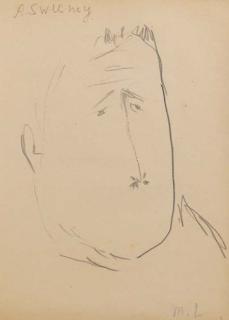Mikhail Larionov - Portrait of Guillaume Apollinaire