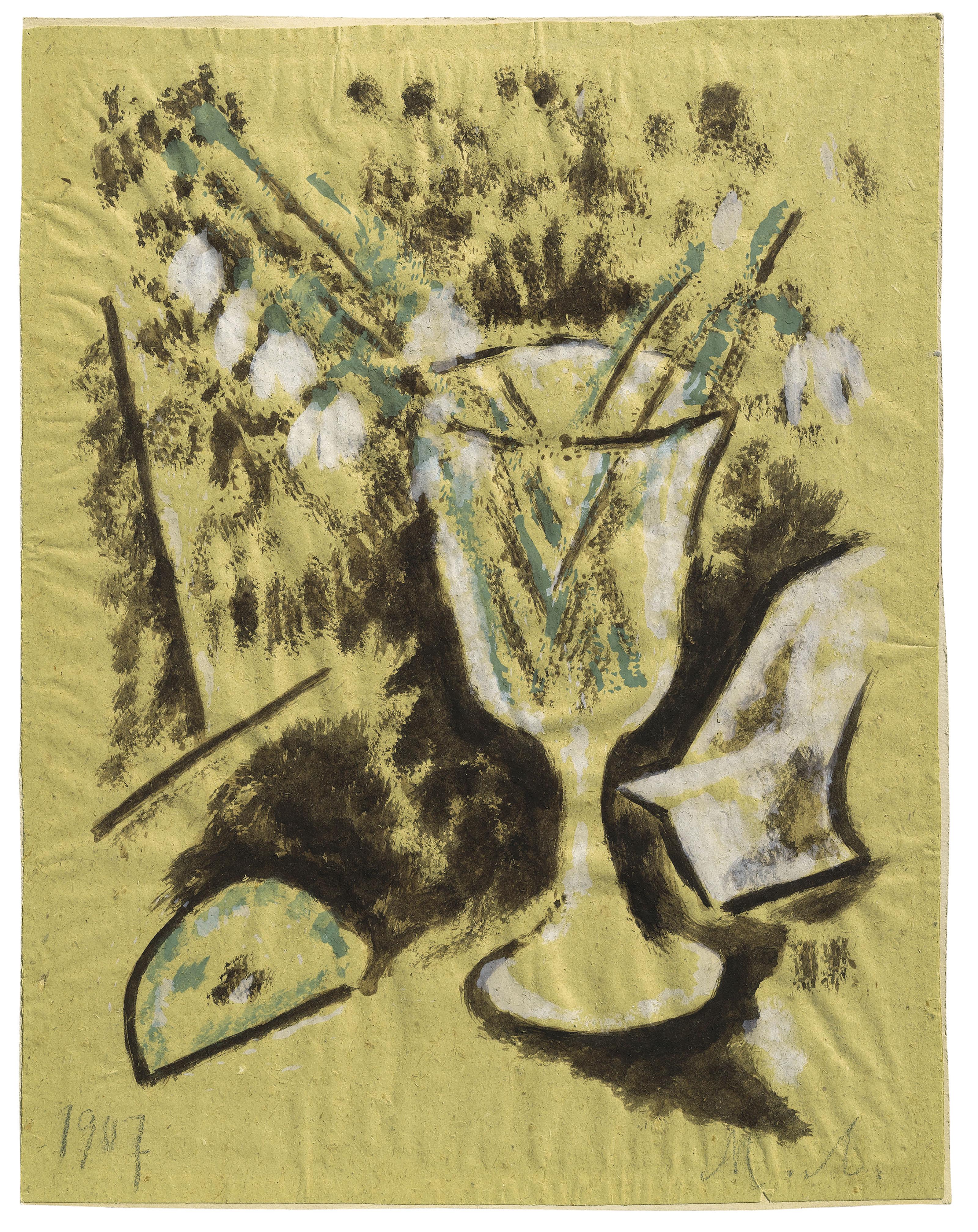 Mikhail Larionov - Still life with snowdrops for \'Voyage en Turquie\'
