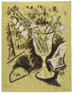Mikhail Larionov - Still life with snowdrops for \'Voyage en Turquie\'